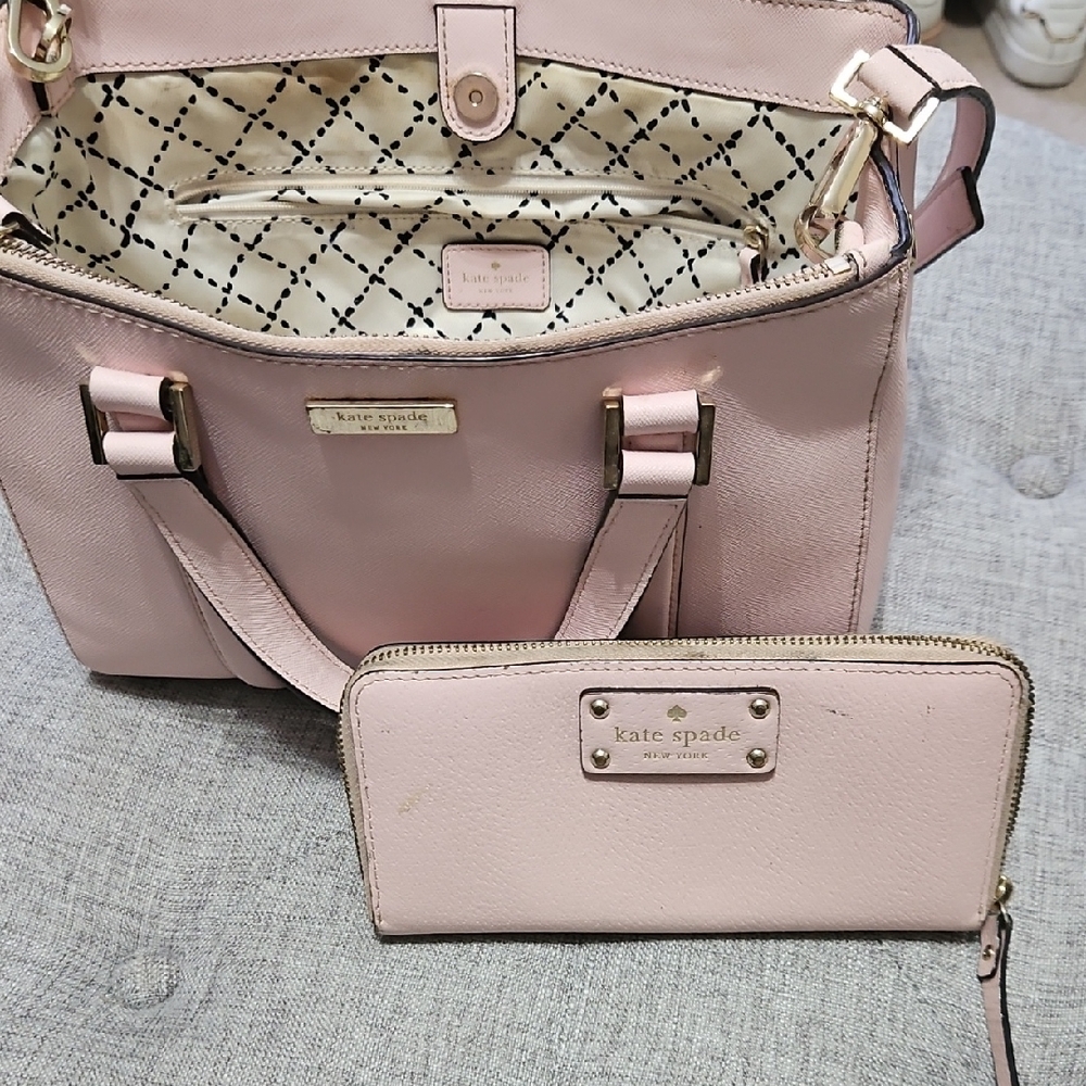 Kate Spade Blush Pink Shoulder Bag and Wallet